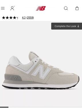 New Balance Light Beige and White Retro Runner Sneakers